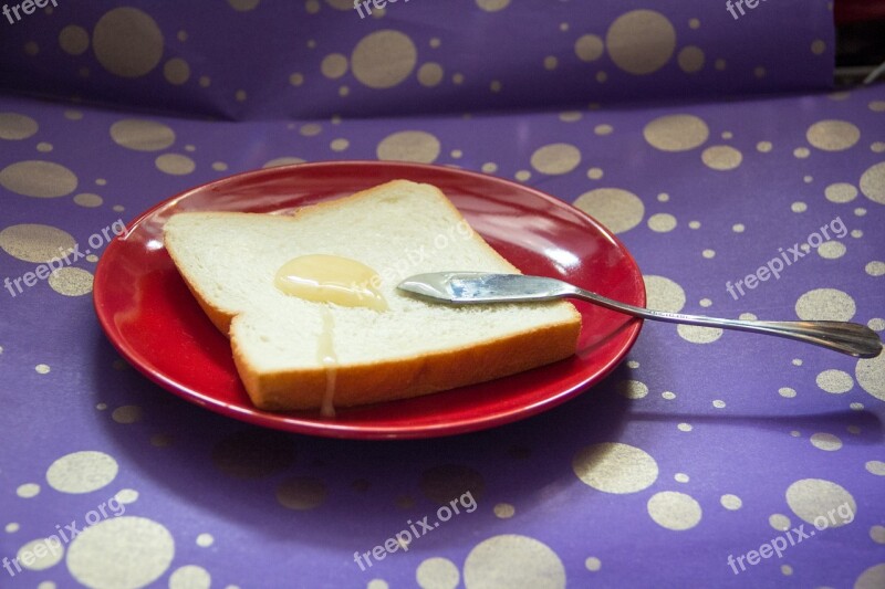 Toast Bread Red Purple Gold