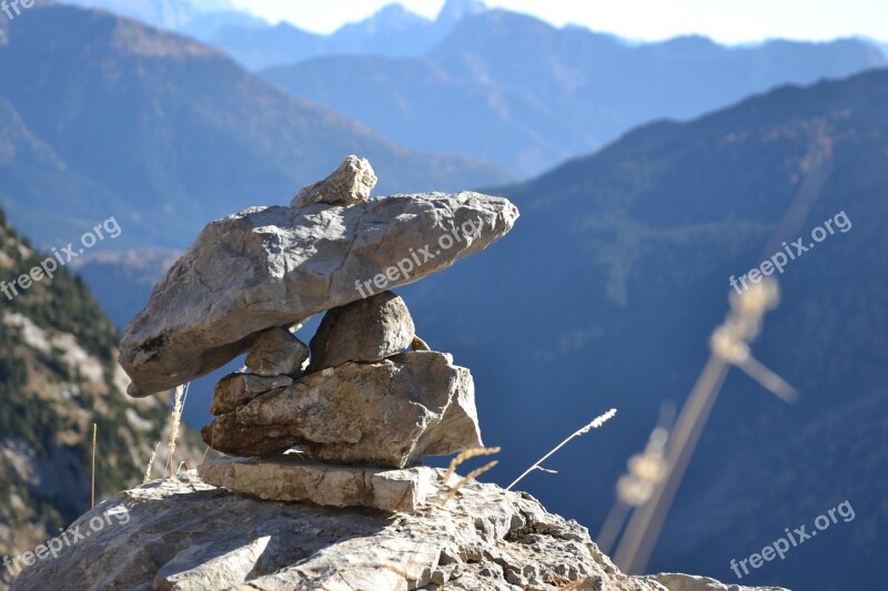 Stones Cairn Hiking Nature View