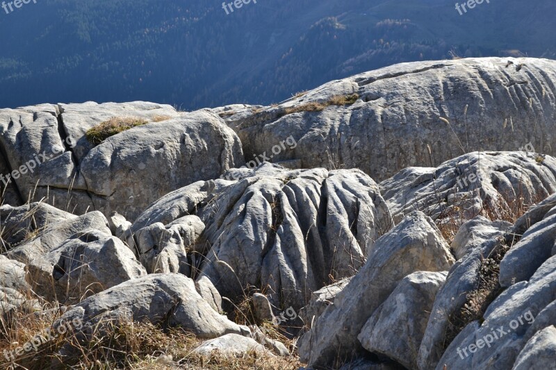 Stones Rock Nature Limestone Grey