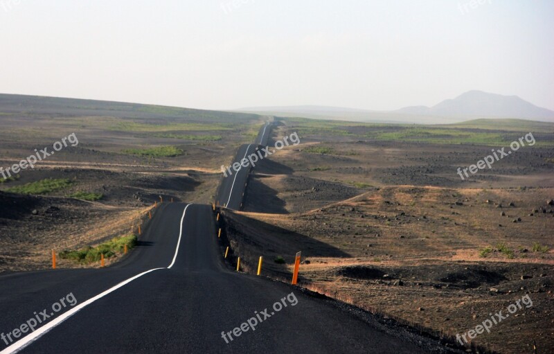 Loneliness Road Blank Landscape Nature