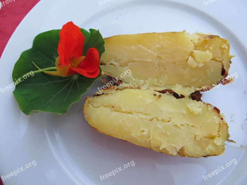 Potato Potatoes Barbecue Nasturtium Baked Potato