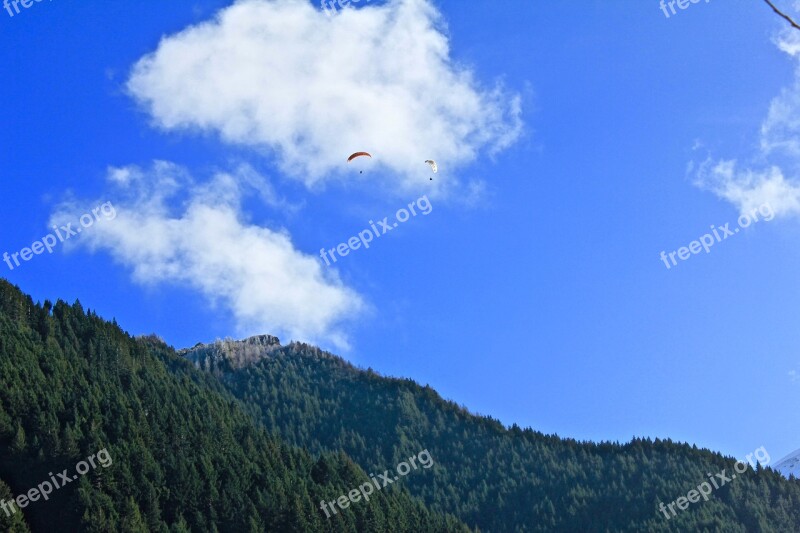 Mountains Landscape Paragliding Landscape Paraglider Mountain