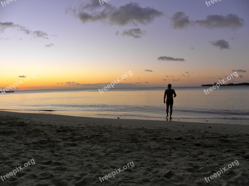 Mauritius Beach Beach Sunset Mauriutius Sunset Free Photos