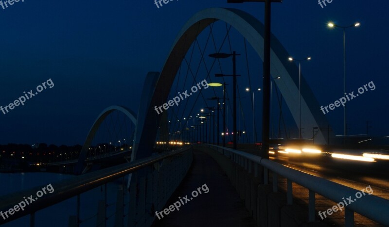 Bridge Jk Night Brasilia Brazil