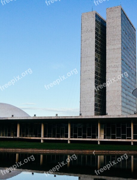 Brasilia Architecture Sky Blue Afternoon