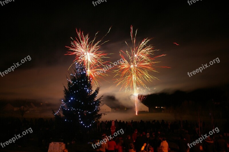 Fireworks Night Fir Christmas Christmas Decoration