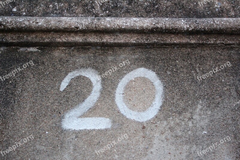 Twenty 20 Number Wall Grey