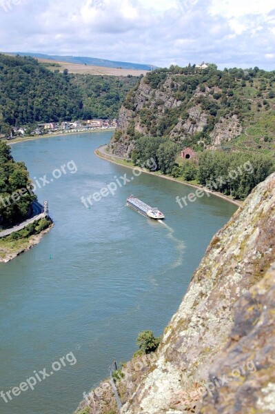 Loreley Abyss Rhine Ship Steep