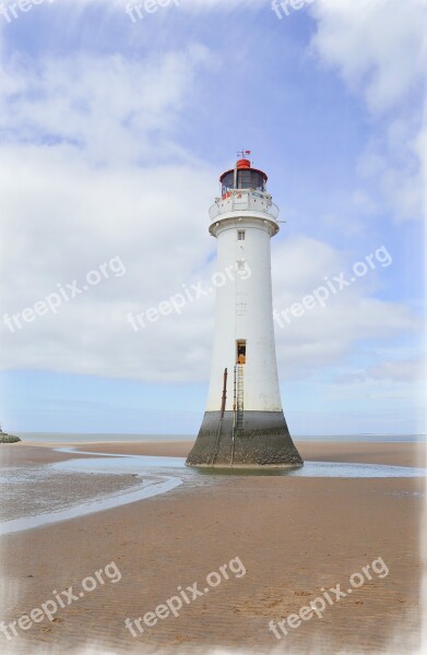 Lighthouse Ocean Oceans Perch Rock