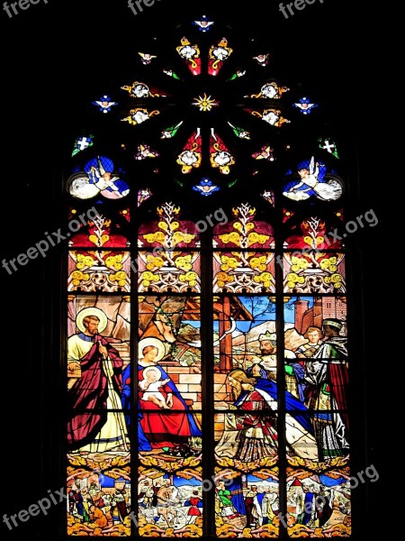 St Gatien Cathedral Visit Of The Magi Stained Glass Tours Indre-et-loire