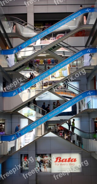 Escalator Bangkok Thailand Shopping Center Big City