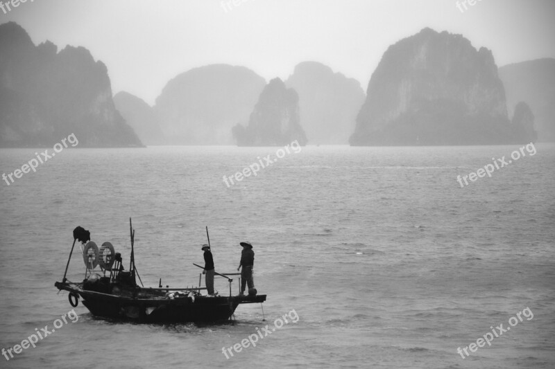 Sea Ship Boat Vietnam Fisherman