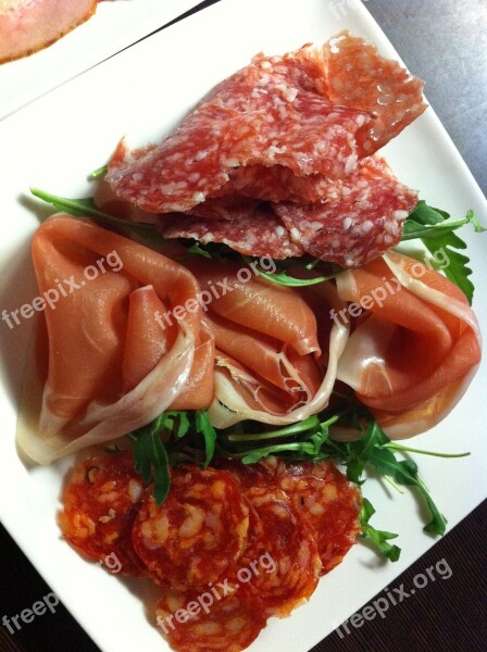 Tapas Starter Ham Salami Delicious