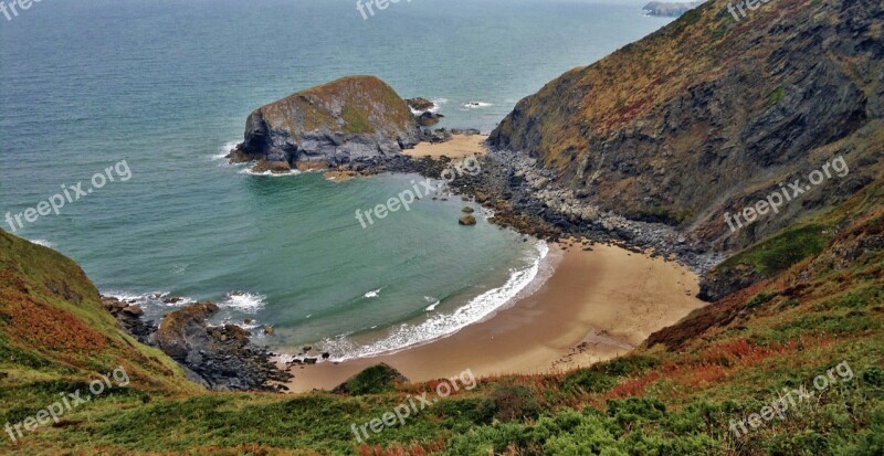 Wales Cardigan Sea Bay Beach