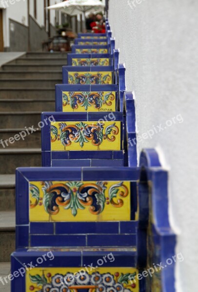 Stairs Mosaic Gran Canaria Spain Canary Islands