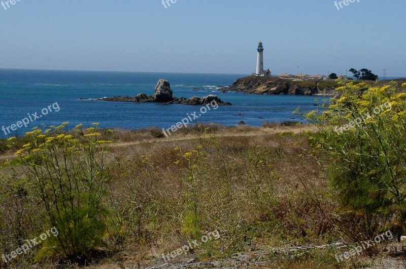 Lighthouse America Pacific Ocean View