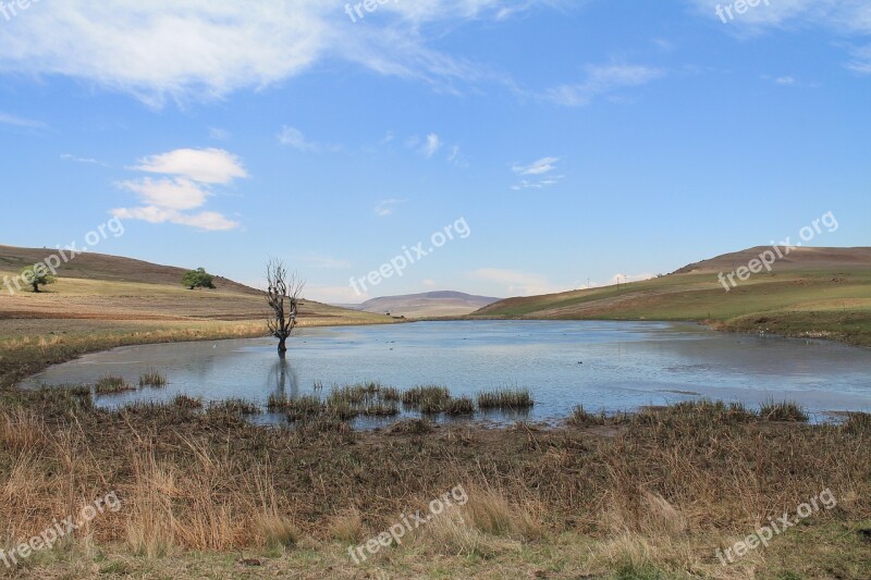 Dam Water Landscape Countryside Ecology