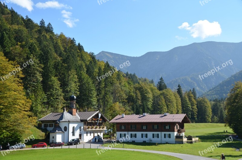 Bavaria Wildbad Kreuth Tegernsee Almen Mountains