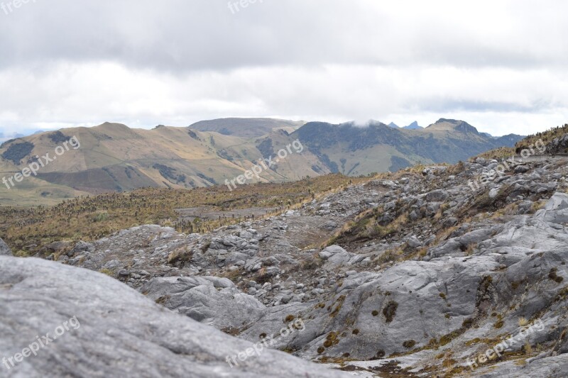 Mountains Nevado Rocks Stones Landscape