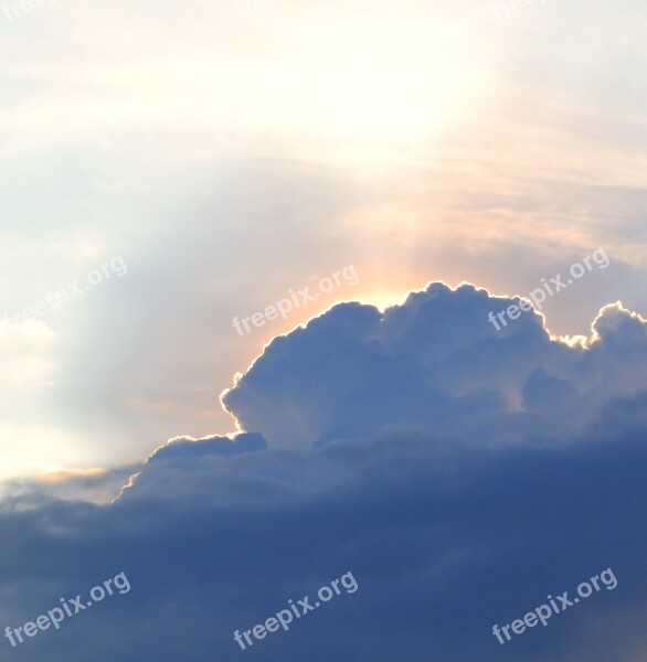 Sky Cloudy Light Flying Miracle