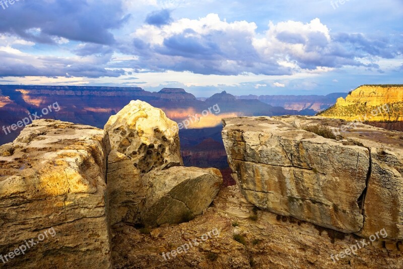 Canyon Sky Nature Landscape Travel