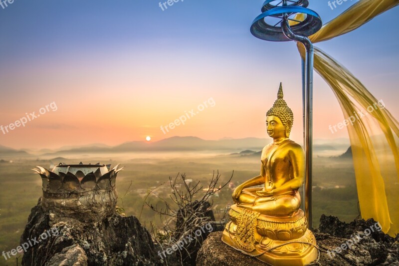 A Beautiful View พระ Sea Fog Image View Religion