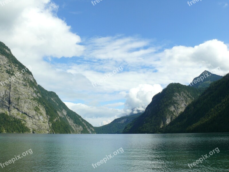 Alps Mountain Lake Landscape Blue