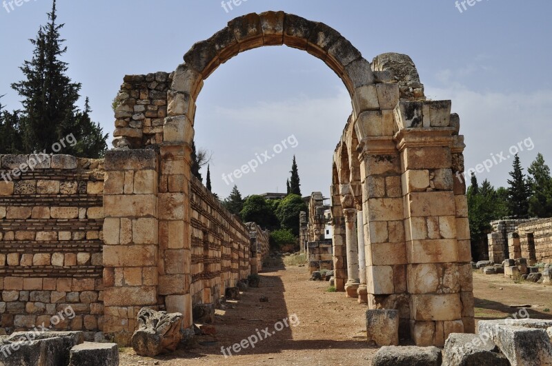 Lebanon Ruins Roman Architecture Column