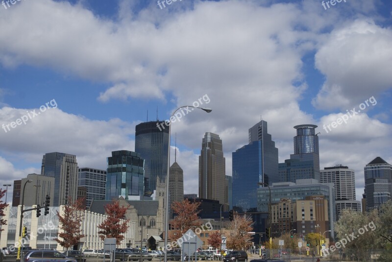 Minneapolis City Minnesota Cityscape Skyscraper