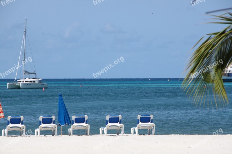 Caribbean Sun Loungers Sea Vacations Summer