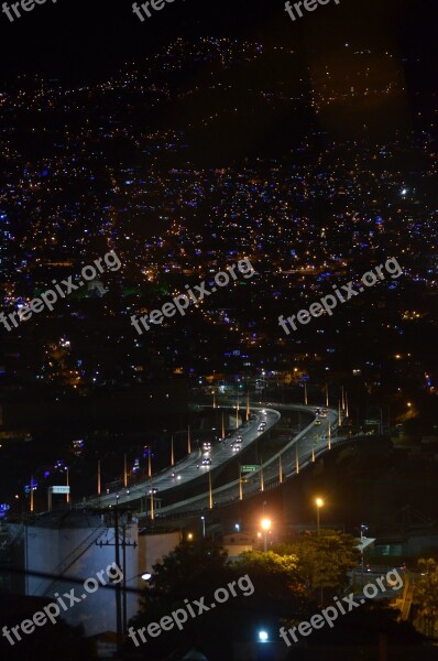 Medellin Mother Laura Bridge Night Free Photos