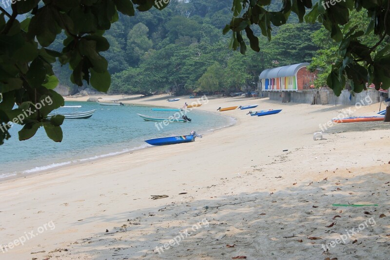 Beach Sea Boat By The Sea Summer