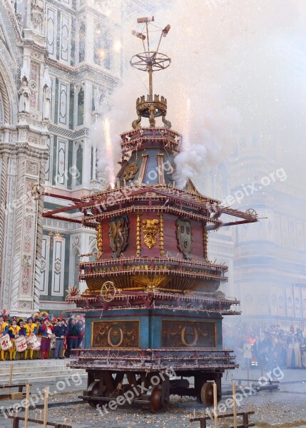 Firenze Scoppio Del Carro Florence Piazza Del Duomo Firenze Santa Maria Del Fiore