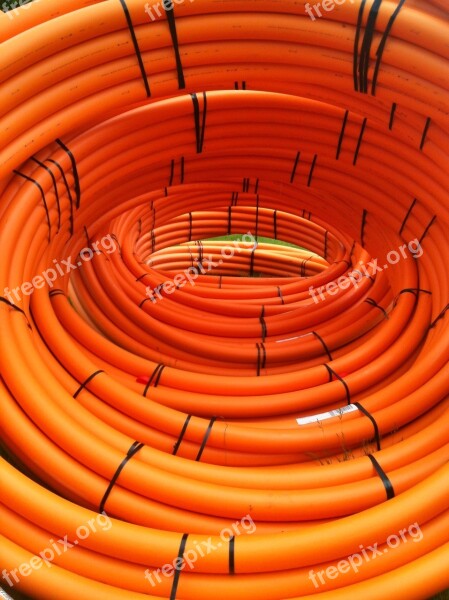 Orange Pipes Pipeline Industrial Construction