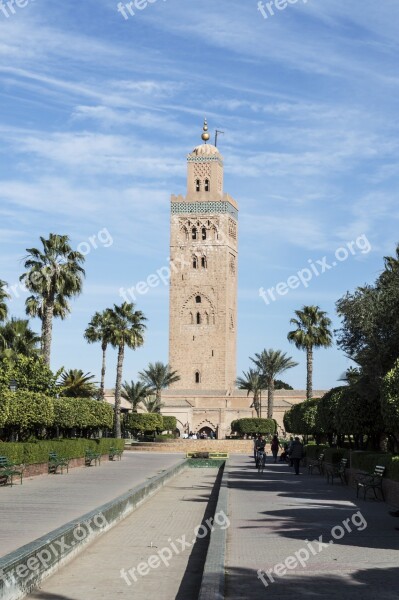 Mosque Marrakesh Morocco Moroccan Africa