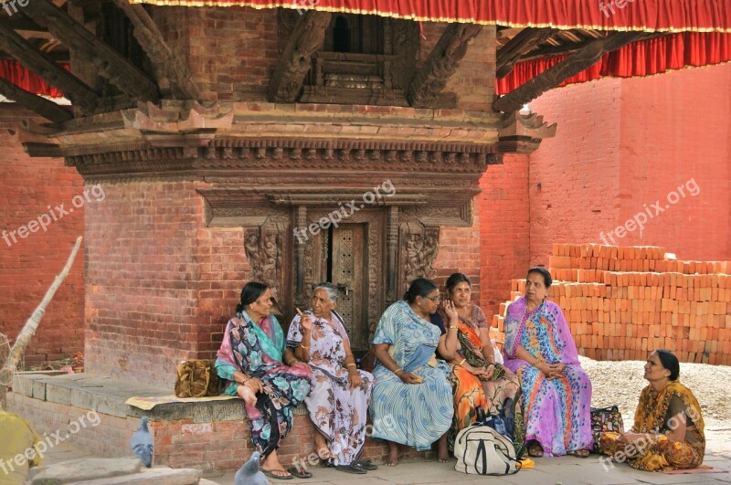 Nepal Kathmandu Women Shrine Free Photos