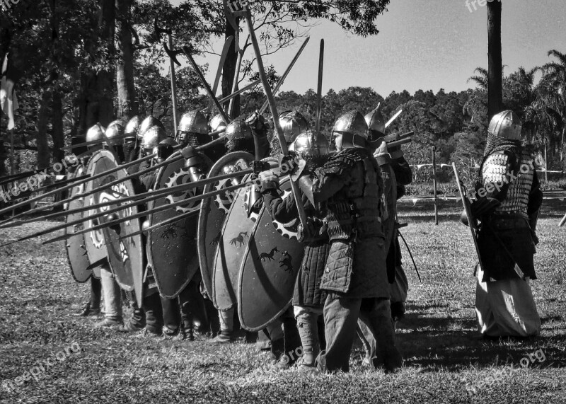 Medieval Soldiers Spears Armour Helmets