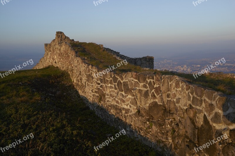 Wall Autumn Desolate Castle Selected The Sky