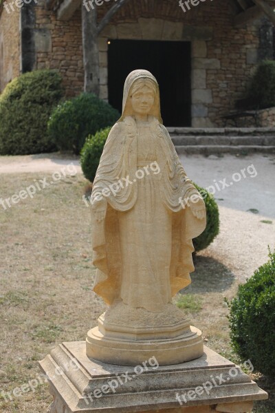 The Bournat Statue Virgin Dordogne France