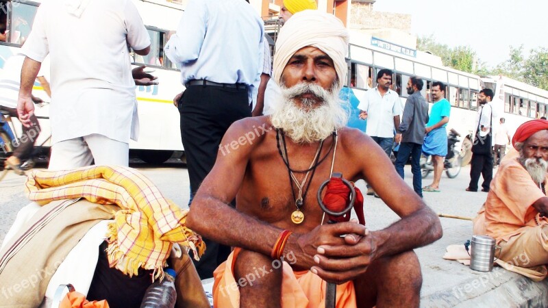 Sadhu Indian Street India Indian Holy Man