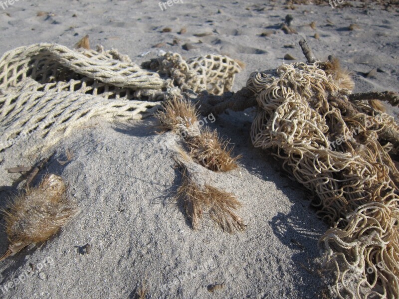 Fishing Net Beach Vacations Abandoned Old