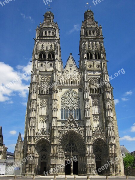 Saint Gatien Cathedral Gothic Tours Indre-et-loire France