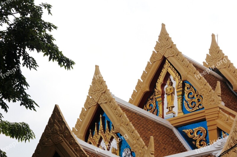 Thailand Bangkok Temple Roof Asia