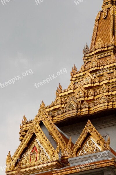 Thailand Bangkok Temple Gold Asia