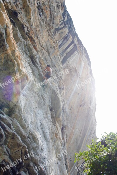 Mountaineer Climb Nice Weather Mountaineering Climber