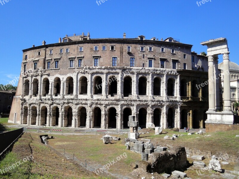 Rome Colosseum Monument Old Building