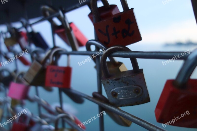 Friendship Love Castle Padlocks Together