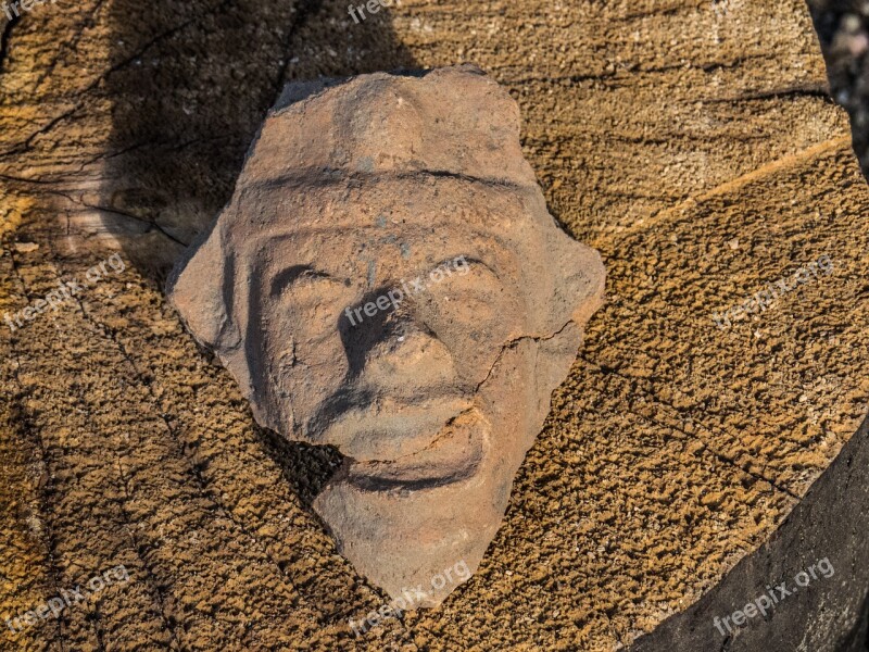 Face Earth Mud Figure Old