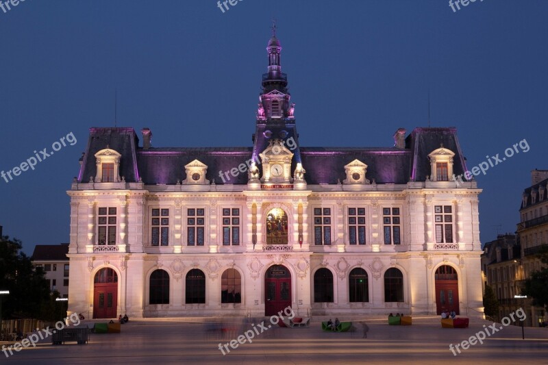 Blue Hour Poitiers Long Exposure Free Photos