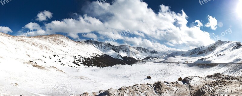 Colorado Loveland Pass Snow Loveland Landscape